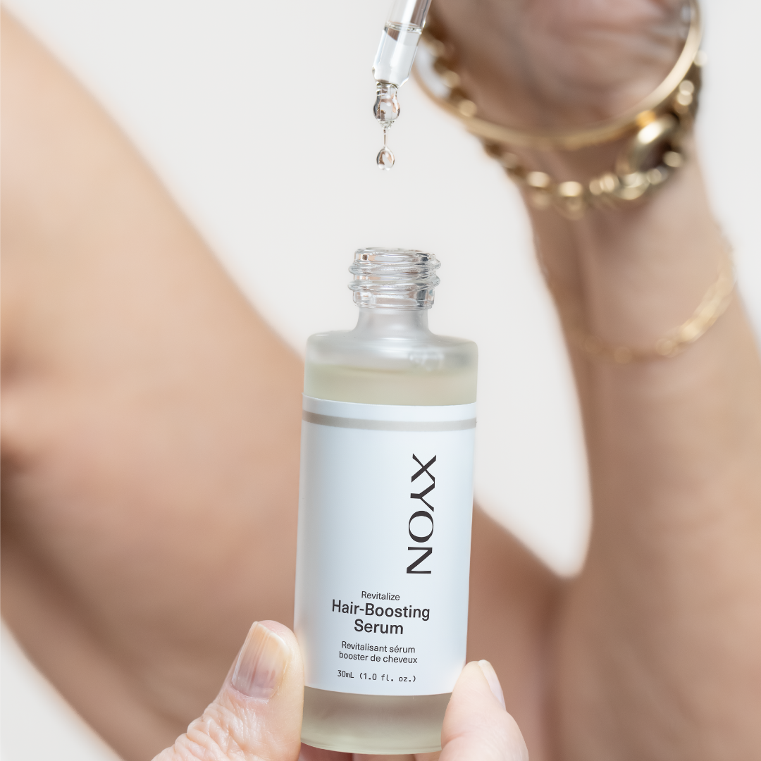 hair serum bottle with applicator