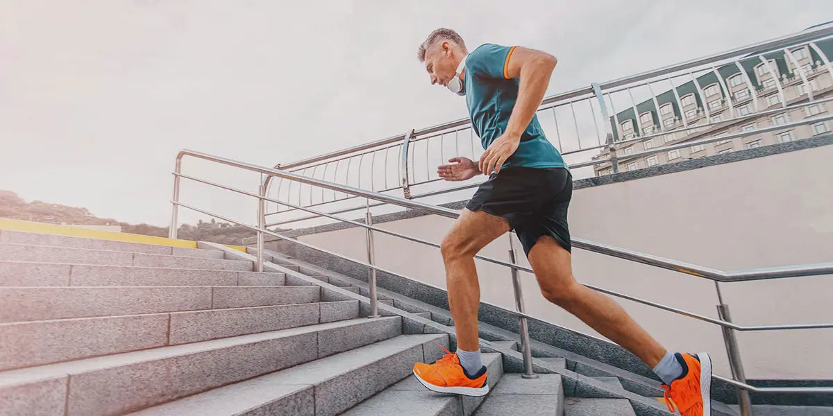 Exercising man using steroids and hair loss.