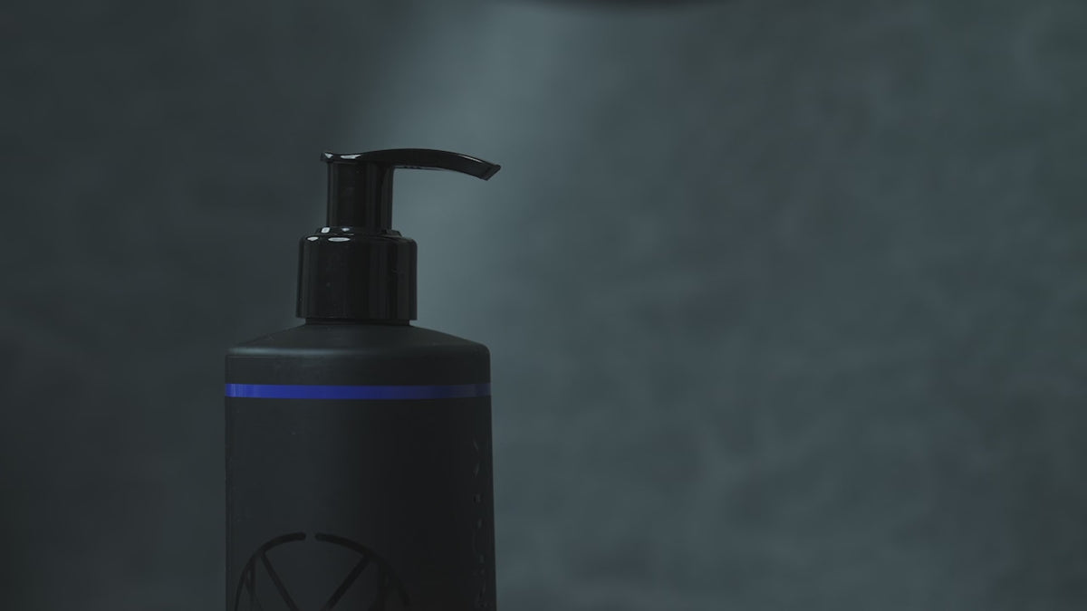 XYON men's shampoo being pumped 